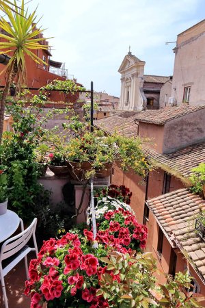 Trastevere luxury terrace studio apartment