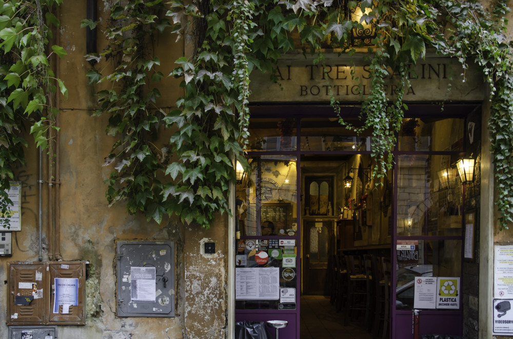 Entrance of the restaurant Ai tre scalini