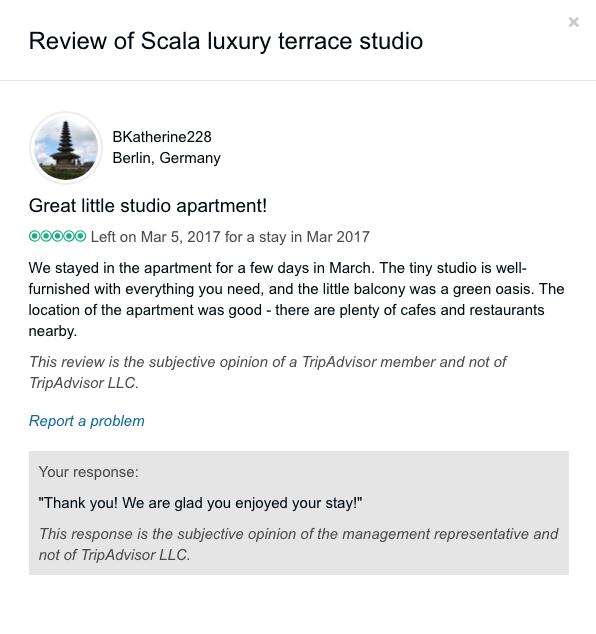 tripadvisor reviews