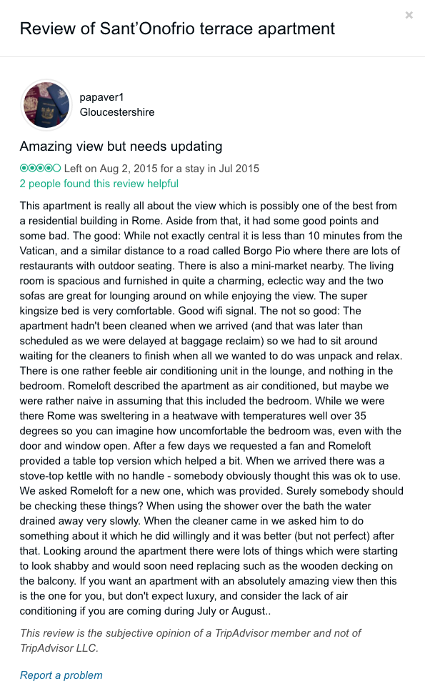 tripadvisor reviews